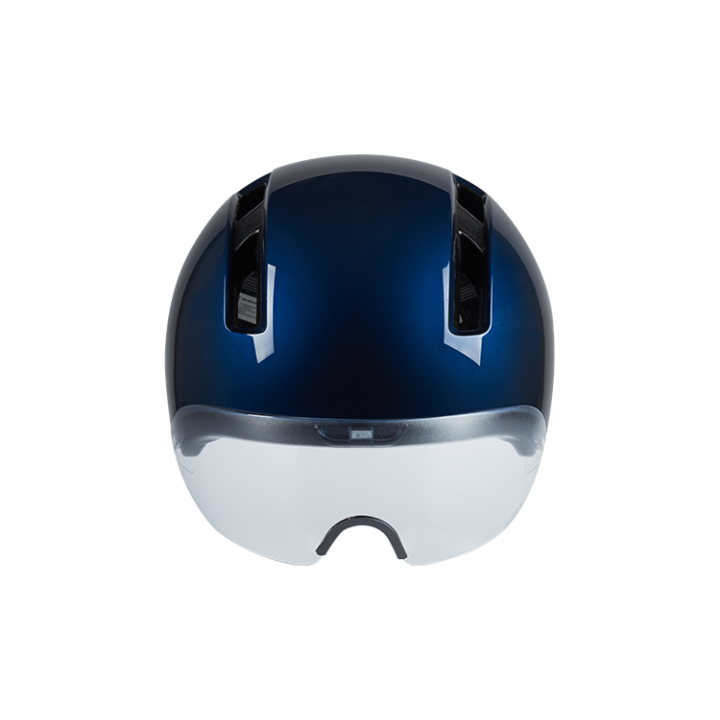 Casque velo urbain standard Hjc CALIDO PLUS Metal Navy Brown - Bleu marine