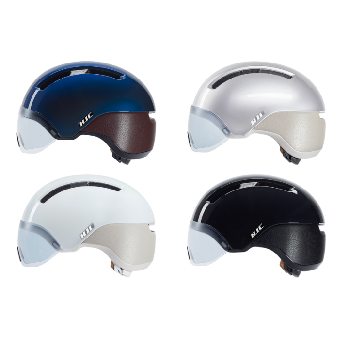 Casque velo urbain standard Hjc CALIDO PLUS Metal Navy Brown - Bleu marine