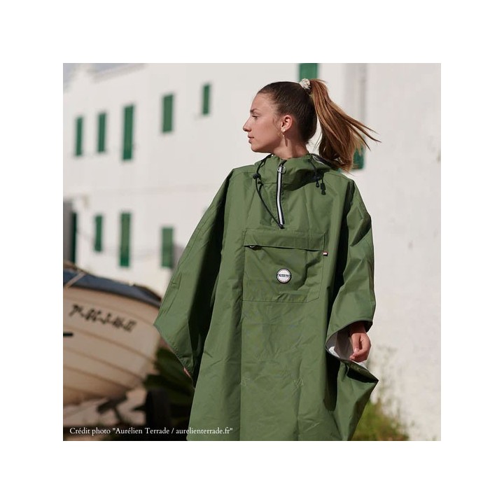 Cape de pluie Vélo Cap Vert POLYESTER 100% RECYCLÉ