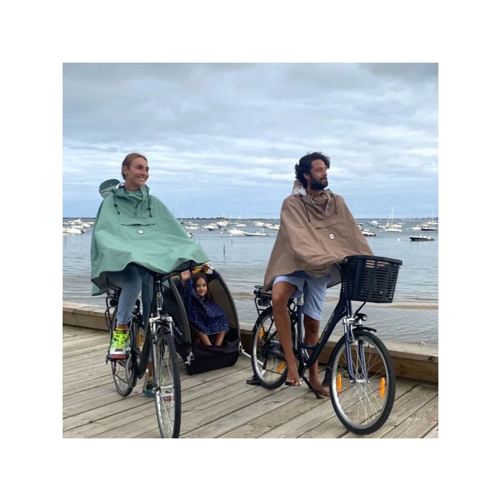 Cape de pluie Vélo Cap Lizard POLYESTER 100% RECYCLÉ