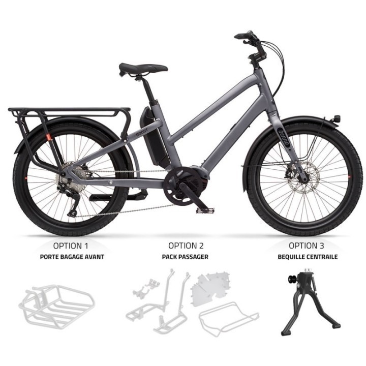 BENNO Boost 10D EVO 5 - Bosch Performance 500WH - Cadre Trapeze - Couleu Gris Antracite