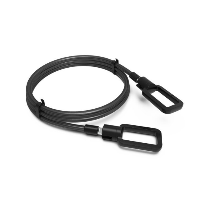 Protection supplémentaire pour vélo : câble d'extension rotatif et fixateur tactile