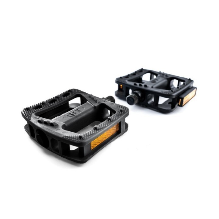 Pédale plate légère en plastique avec roulements et axe en acier boron