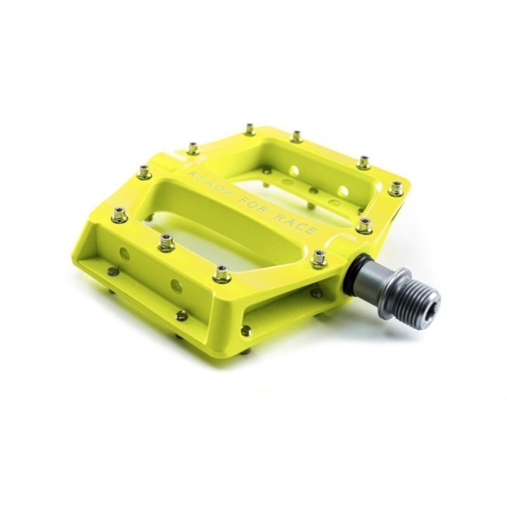 Pédales plates en aluminium légères avec axe CrMo et roulements de haute qualité