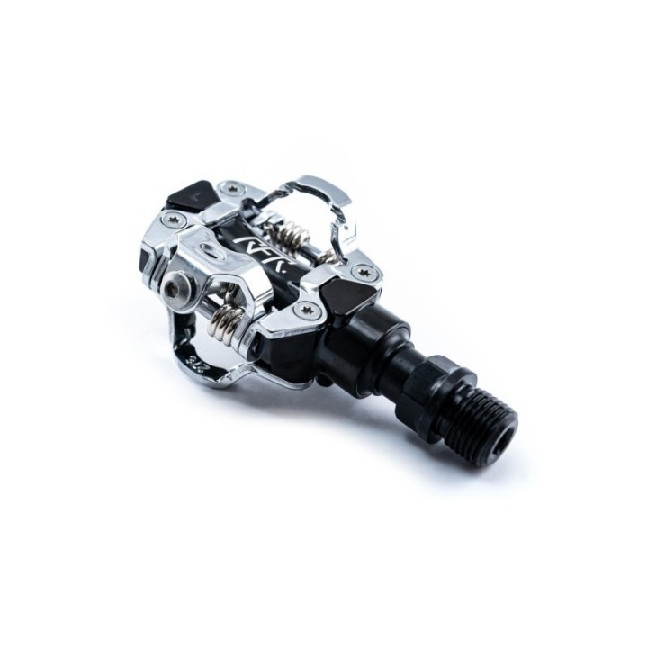 Méta titre : Pedale sans clips CrMo CNC avec système de clips à deux côtés SPD compatible