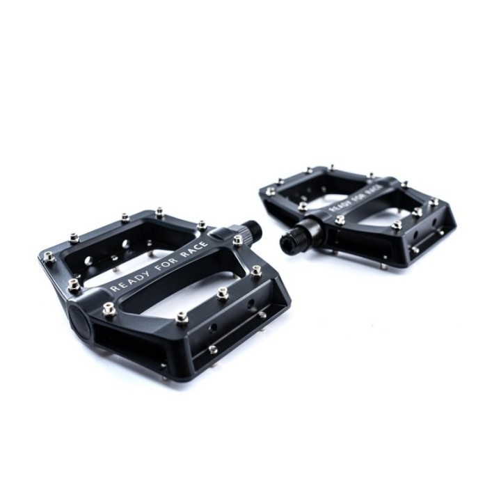 Pédales plates en aluminium légères avec axe CrMo