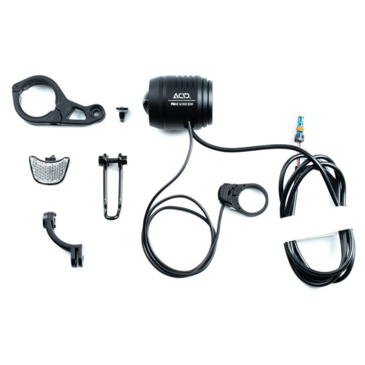 Méta titre : E-Bike Front Light PRO-E 140 High Beam pour e-bike tout terrain