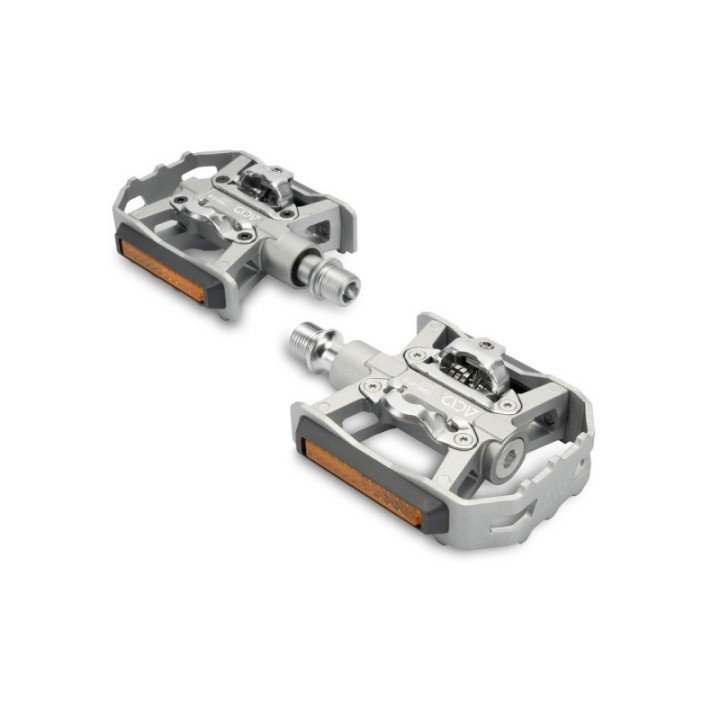 Pédale de vélo rétro-stylée avec système SPD et réflecteurs StVZO