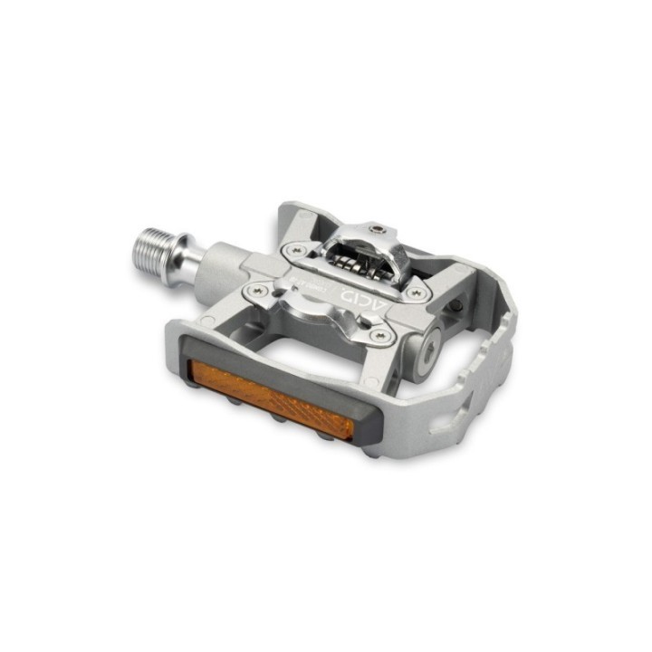 Pédale de vélo rétro-stylée avec système SPD et réflecteurs StVZO
