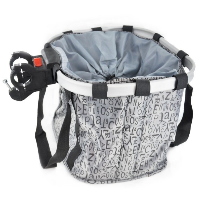 Panier PLiable Tissus Gris + Fixation 15L