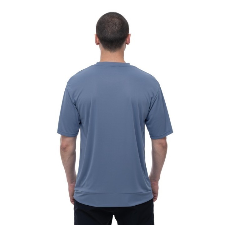 Maillot MTB à cou rond, léger et respirable, avec impression réfléchissante