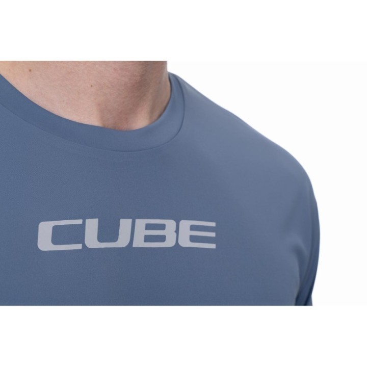 Maillot MTB à cou rond, léger et respirable, avec impression réfléchissante