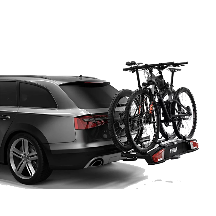 Porte-vélos plateforme sur attelage THULE Vélospace XT pour 2 vélos