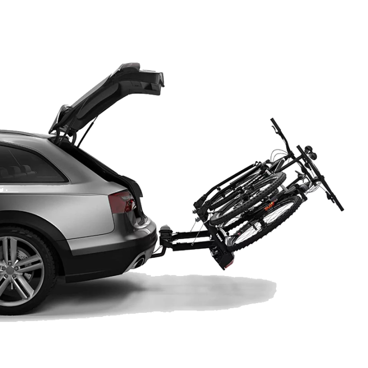 Porte-vélos plateforme sur attelage THULE Vélospace XT pour 2 vélos