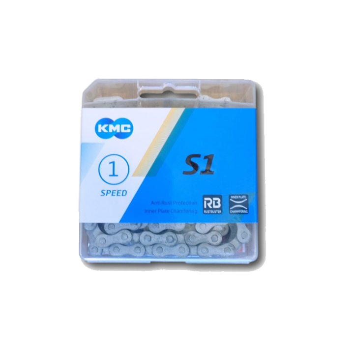 chaine kmc s1 wide rb1/2x1/8 112 maillons  8.6 argent