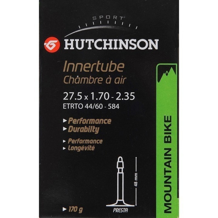chambre a air 27.5X1.7X2.35 valve presta hutchinson