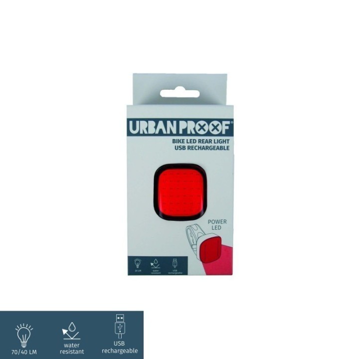 Kit Eclairage Led Arriere Rouge (USB) URBAN PROOF