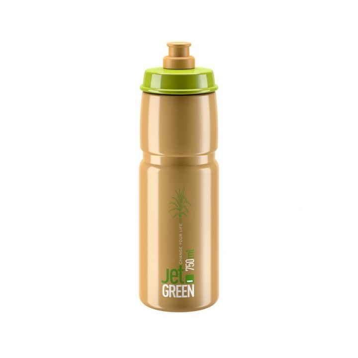 Elite Bidon Jet Green - Marron - logo blanc - 750ml