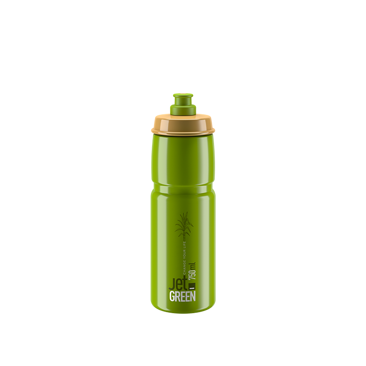 Elite Bidon Jet Green - Vert Olive - logo blanc-750ml