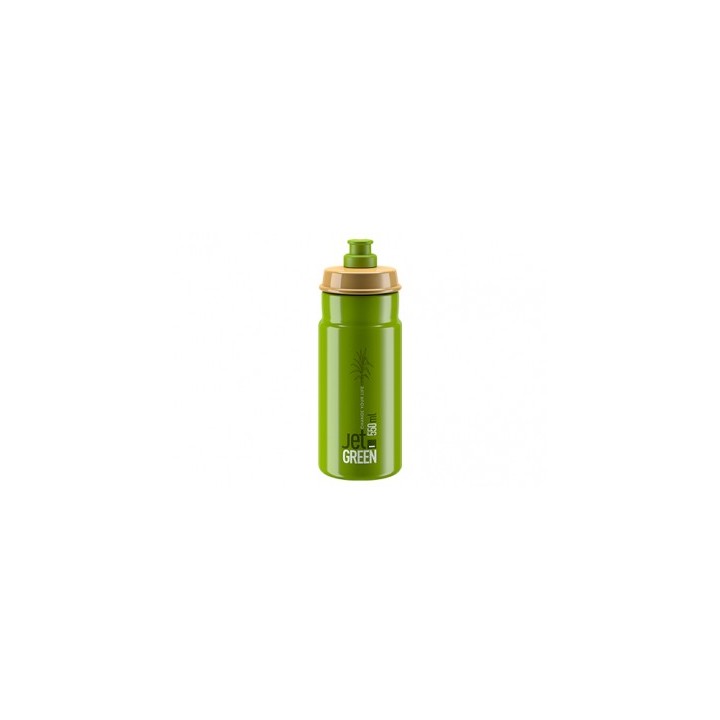 Elite Bidon Jet Green - Vert Olive - logo blanc-550ml