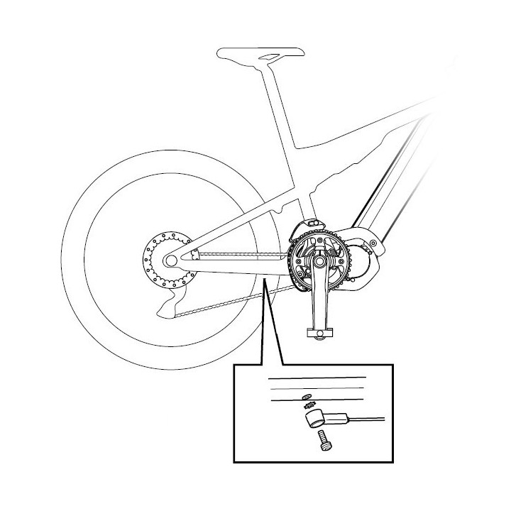 Capteur de vitesse SHIMANO SM-DUE10 Ensemble d'aimants à rayons inclus