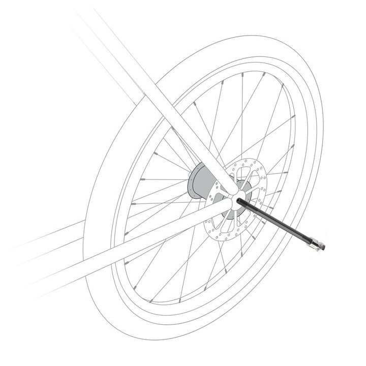 AXLE 154-172MM (M121.0) bLACK