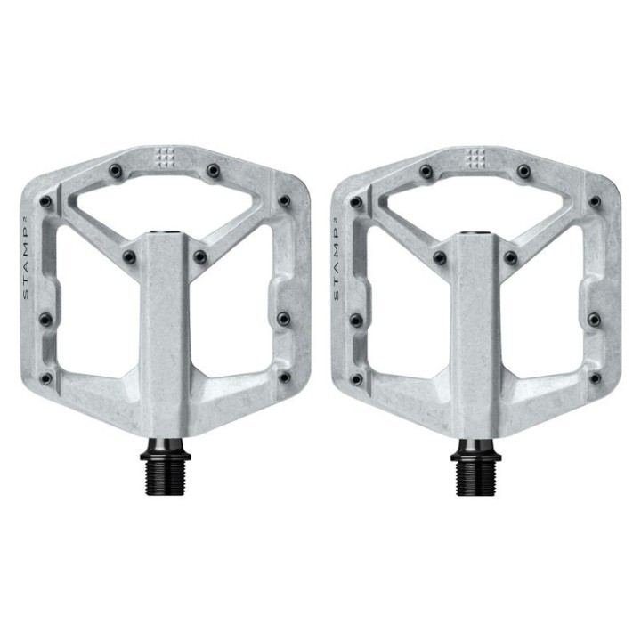 Paire de Pedales CRANKBROTHER Stamp 2 (Grande) - Argent
