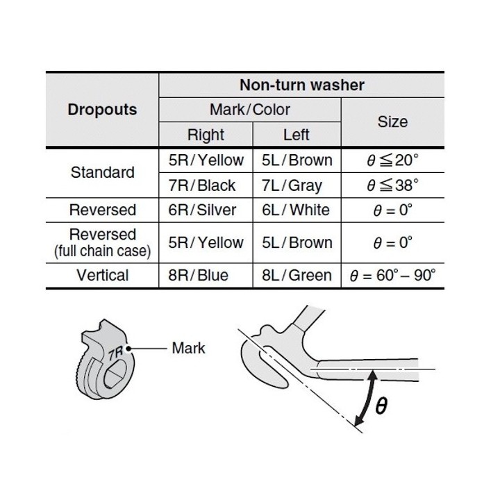 Rondelle de Serrage moyeu 8L SHIMANO SG-8R20 - Vert