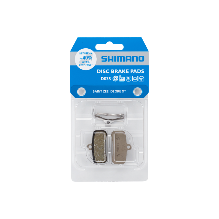 Paire de Plaquettes de frein SHIMANO Résine D03S Ressort/Vis