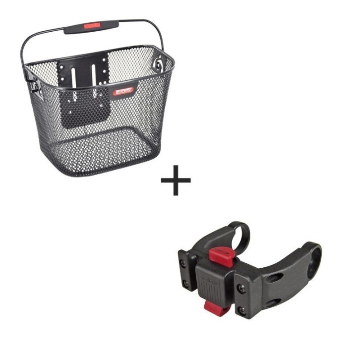 PANIER KLICKFIX ACIER NOIR 16 LITRES + Fixation tout ècran