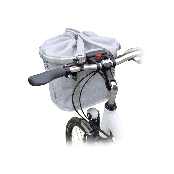 PANIER KLICKFIX BIKEBASKET GRIS CLAIR - REISENTHEL + Fixation tout ècran