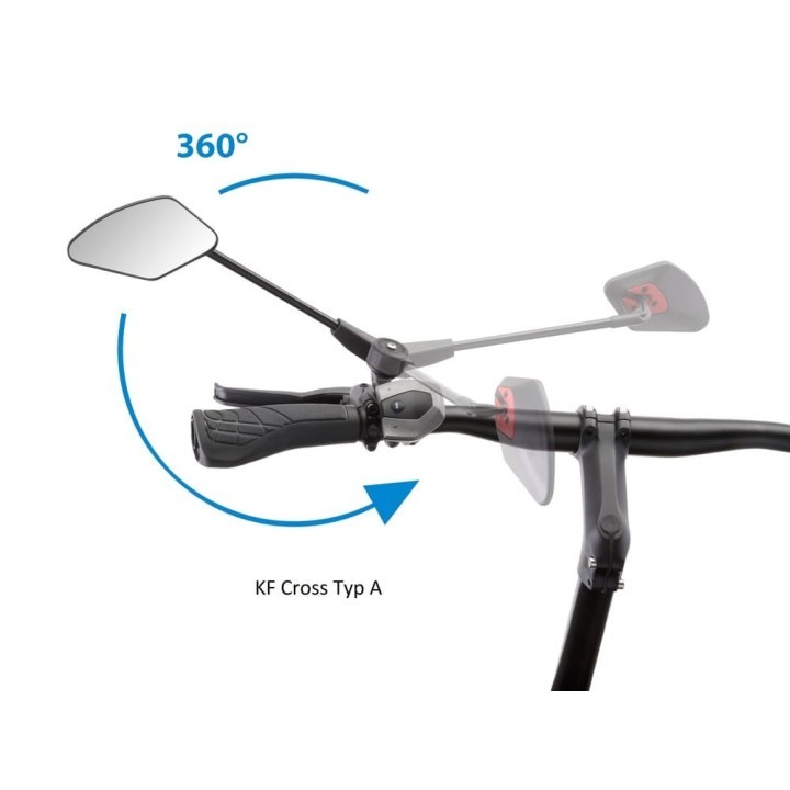 Miroir Rétroviseur KRAMPE pliable KF Cross