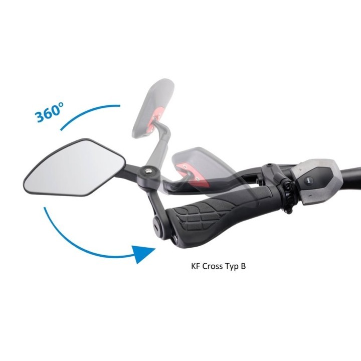 Miroir Rétroviseur KRAMPE pliable KF Cross